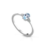 Anello Lelune Donna LELUNE DIAMONDS in Oro bianco Acquamarina LDRNAM38004 - LDRNAM38004